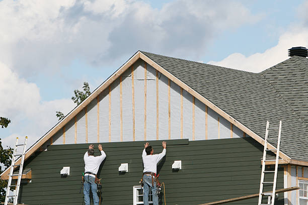 Professional Emergency Siding Repair technician working in Hartstown, PA